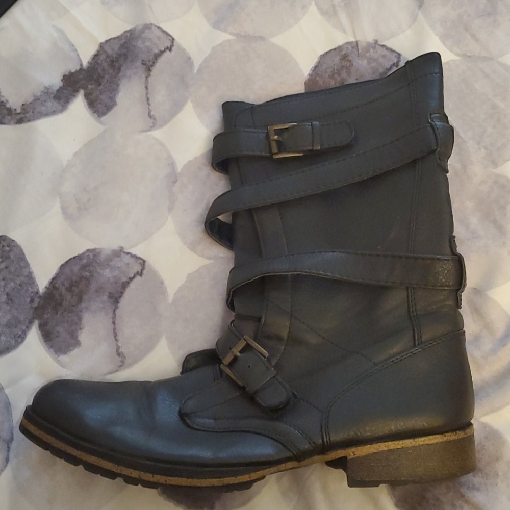 Black Strappy Boots
